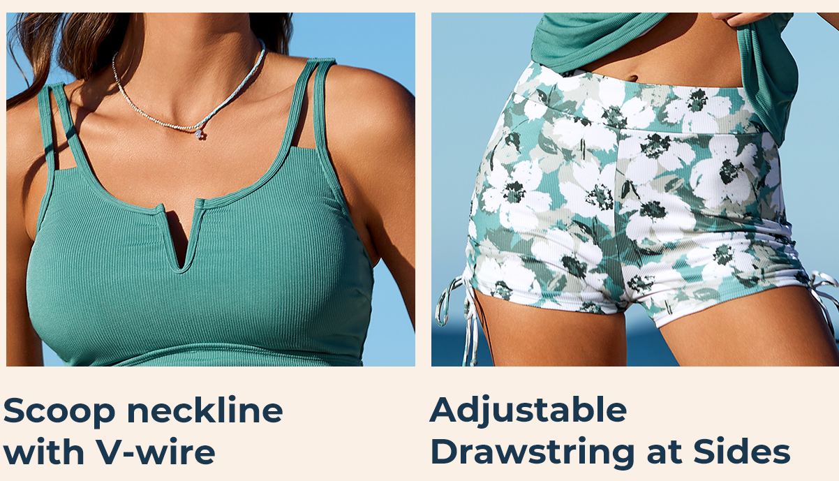 🩱🩱2025 SUMMER 50% OFF🎁 Tummy Control Two-Piece Tankini Set