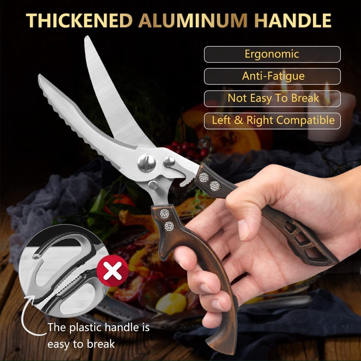 (✂🥩 HOT SALE NOW-50% OFF) -Heavy Duty Stainless Steel Bone-Cut Scissors