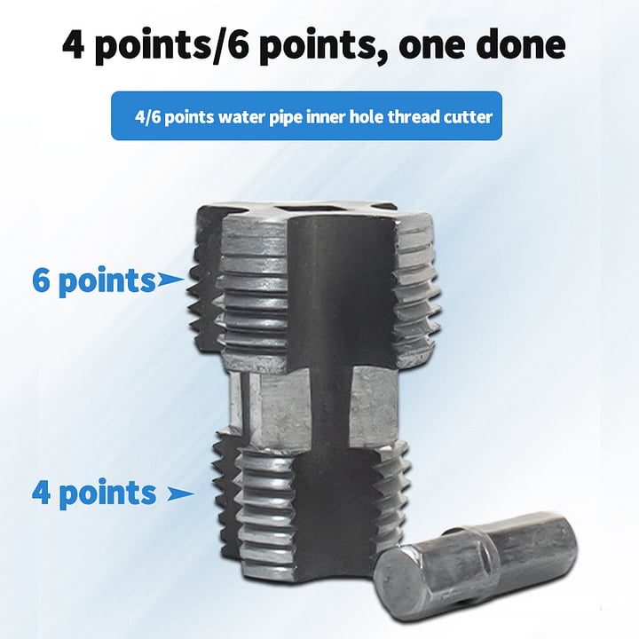 š„Hot Sale 50%š„Electric Drill Compatible PVC Pipe Threader Kit with Various Die Sizes