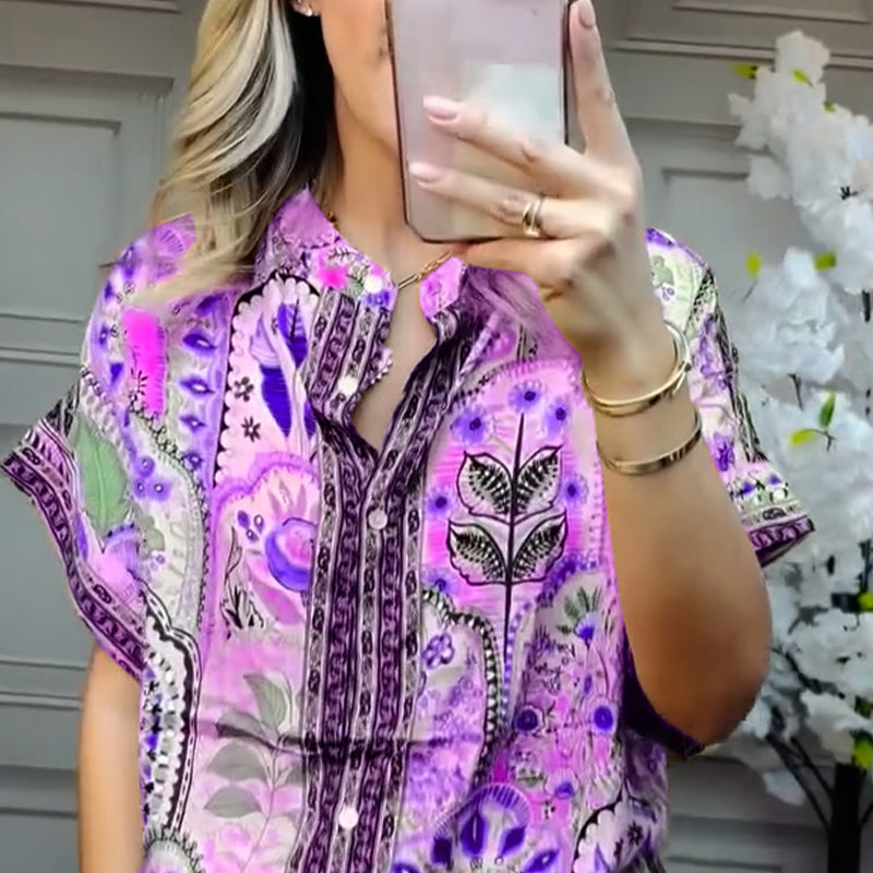 ⏳Time-Limited Special⏰Women's Printed Top & Wide Leg Pants 2-Piece Set