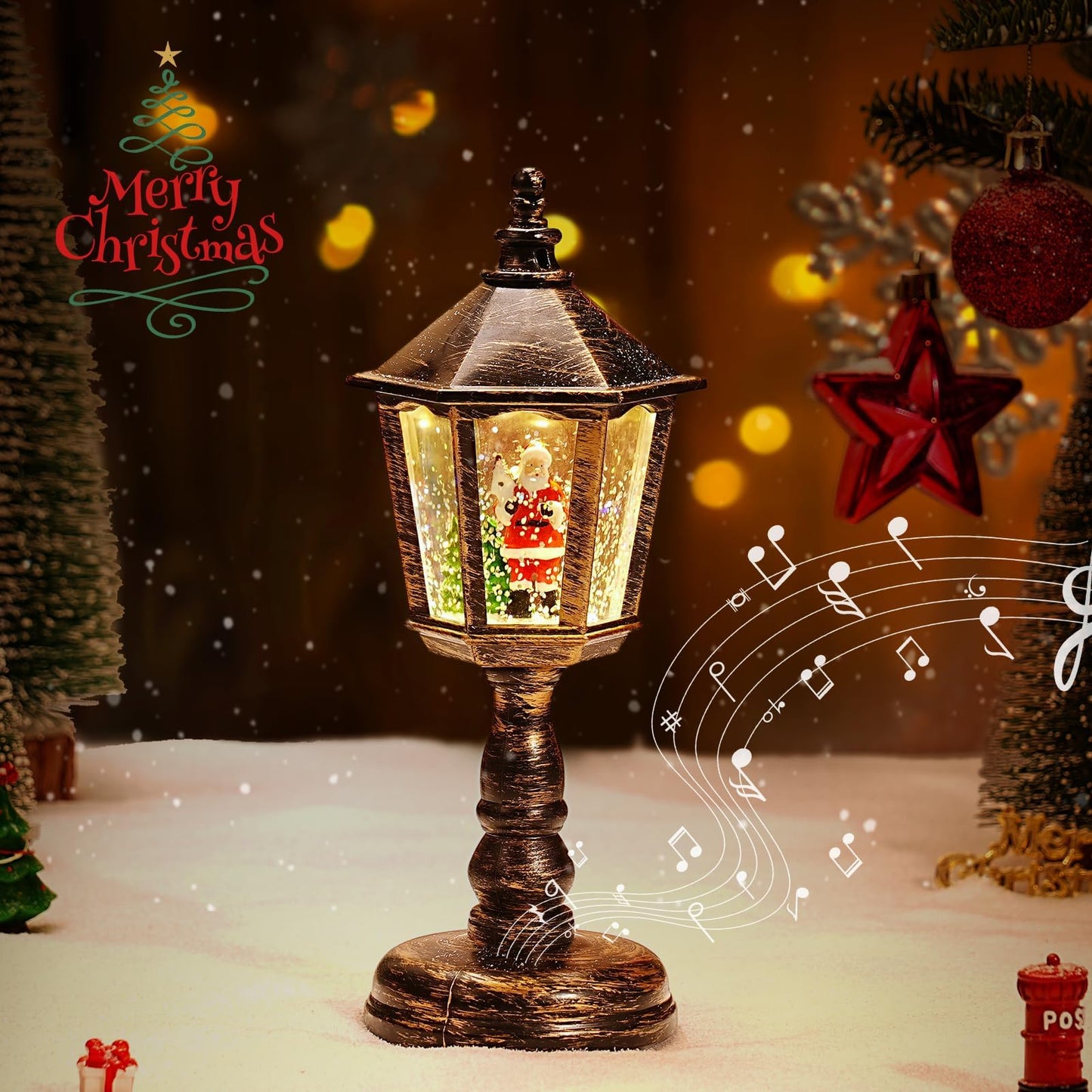 💖Limited Sale 50% OFF💖Christmas Snow Night Light with Music Luminous Decoration Lamp✨