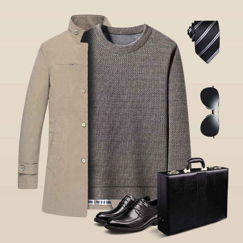 💖Limited Sale 50% OFF💖Men's Warm Cozy Lined Crewneck Top