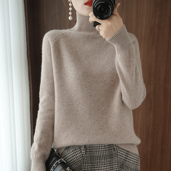 💖Limited Sale 50% OFF💖Women's Solid Turtleneck Knit Sweater