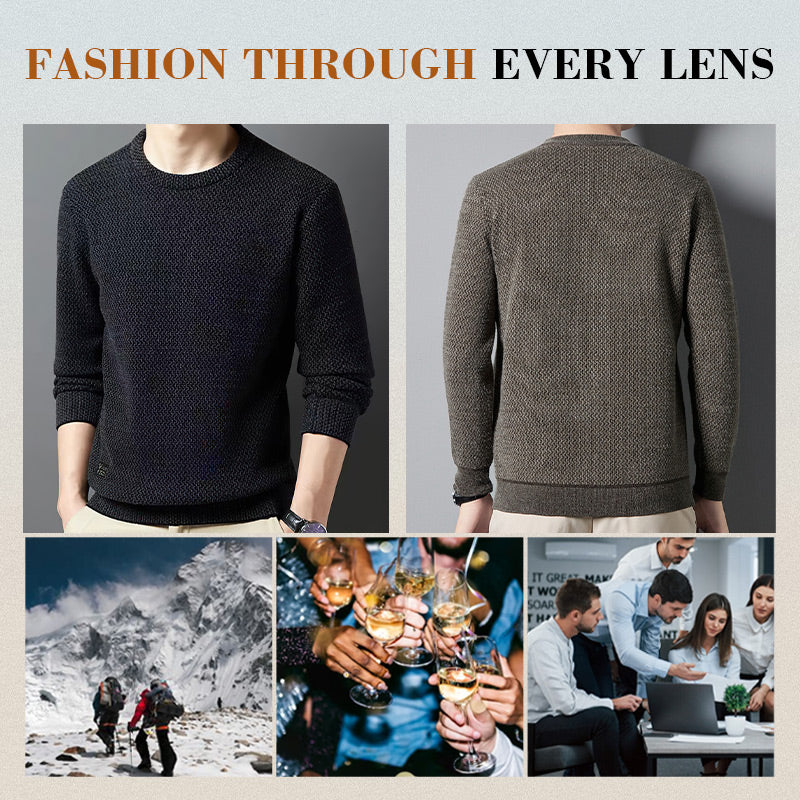 💖Limited Sale 50% OFF💖Men's Warm Cozy Lined Crewneck Top