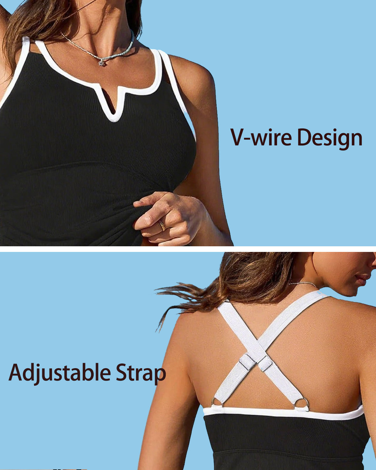🩱🩱2025 SUMMER 50% OFF🎁 Tummy Control Two-Piece Tankini Set