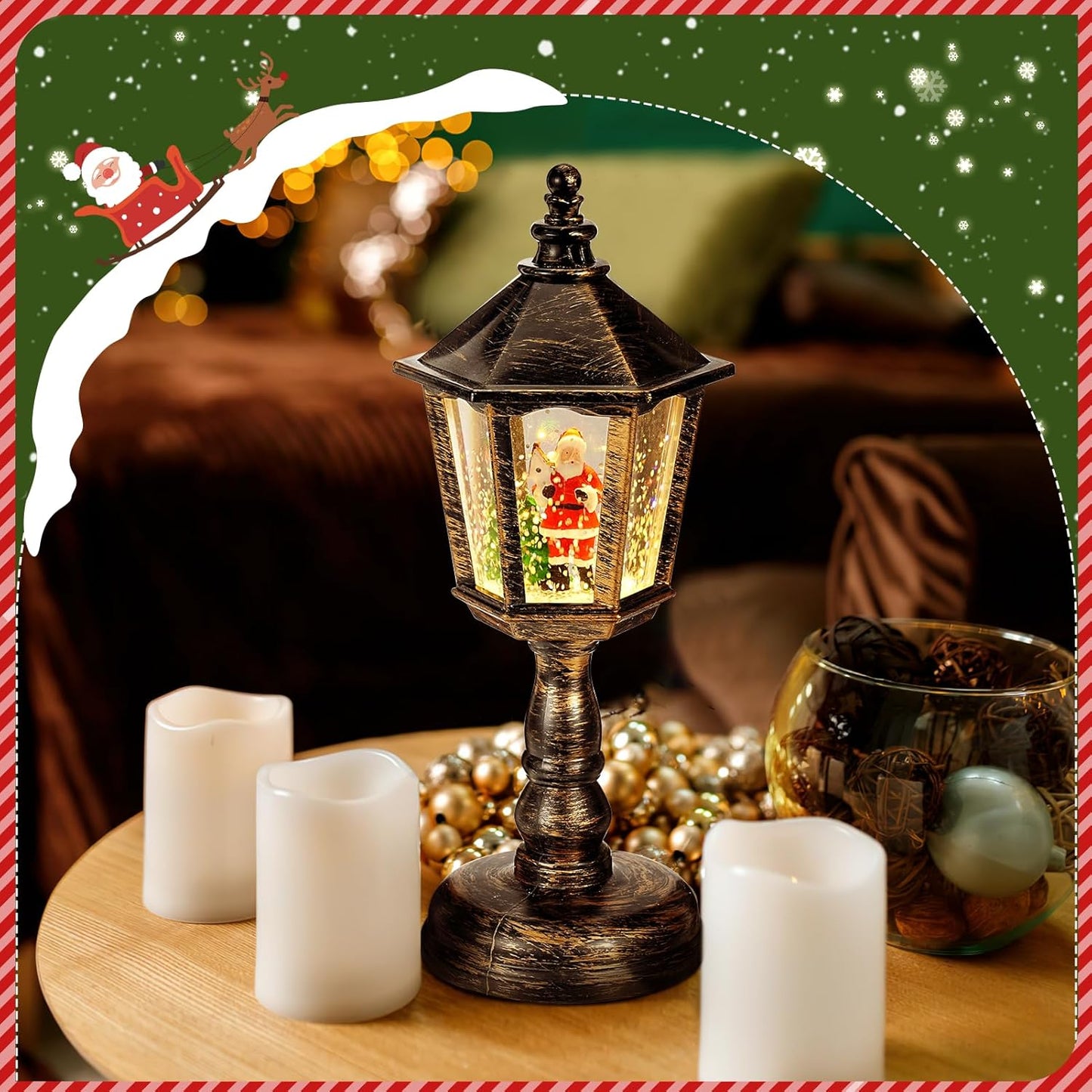 💖Limited Sale 50% OFF💖Christmas Snow Night Light with Music Luminous Decoration Lamp✨