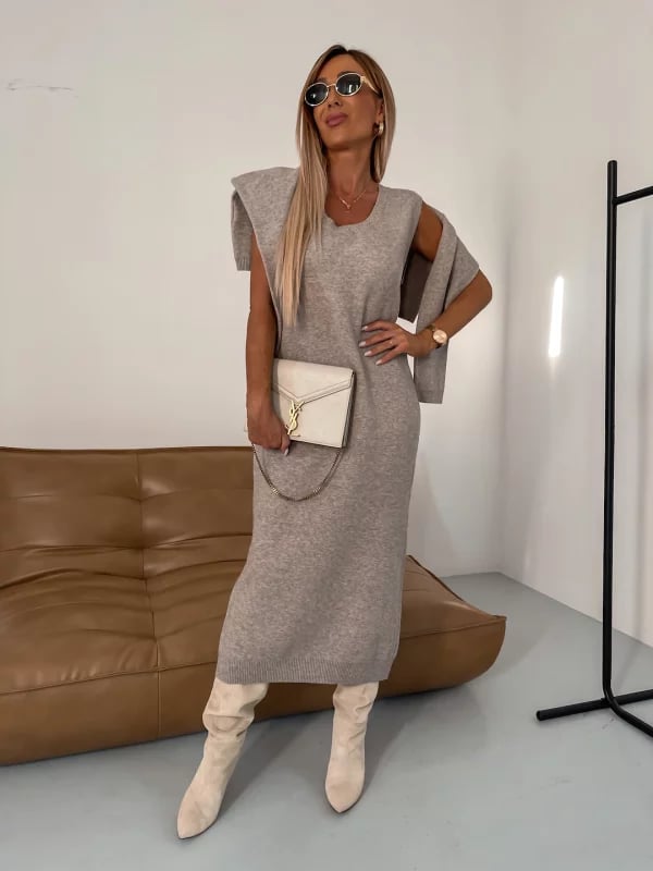 🎀Limited Sale 50% OFF🎀Midi Sweater Dress & Turtleneck Ensemble