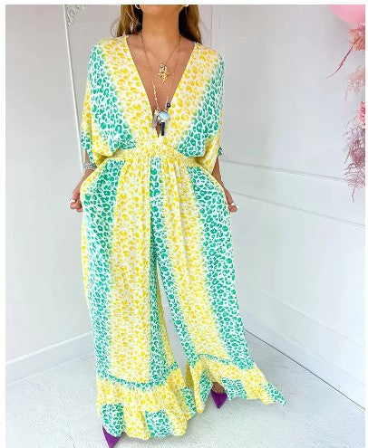 💖LAST DAY PROMOTION - 50%OFF💖NEW STYLE V-neck Leopard Print Dress