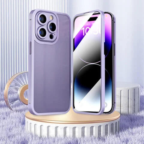 💖Limited Sale 50% OFF💖For iPhone 12/13/14 Titanium Alloy Double-sided Glass All-inclusive Phone Case