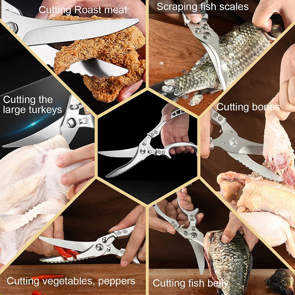 (✂🥩 HOT SALE NOW-50% OFF) -Heavy Duty Stainless Steel Bone-Cut Scissors