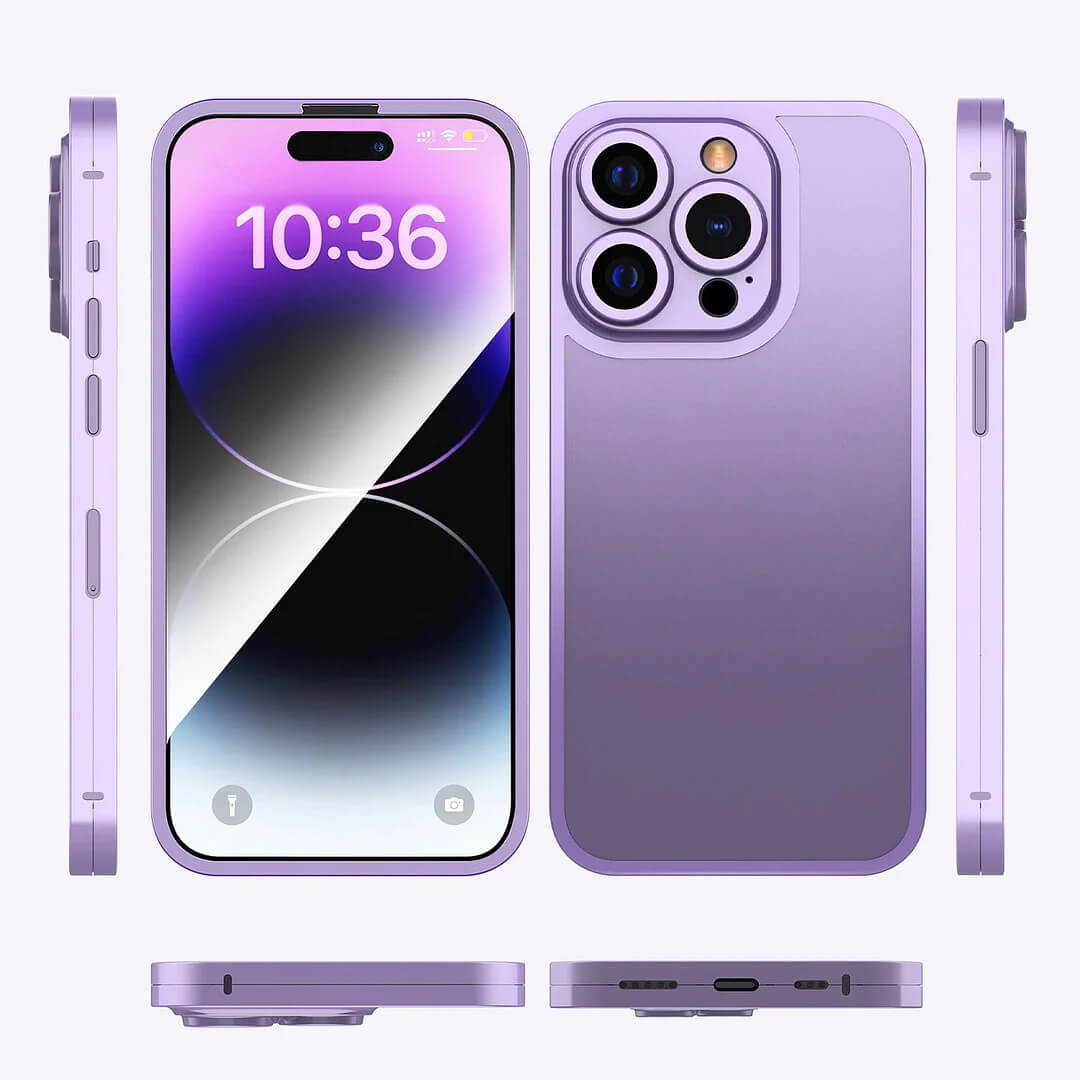 💖Limited Sale 50% OFF💖For iPhone 12/13/14 Titanium Alloy Double-sided Glass All-inclusive Phone Case