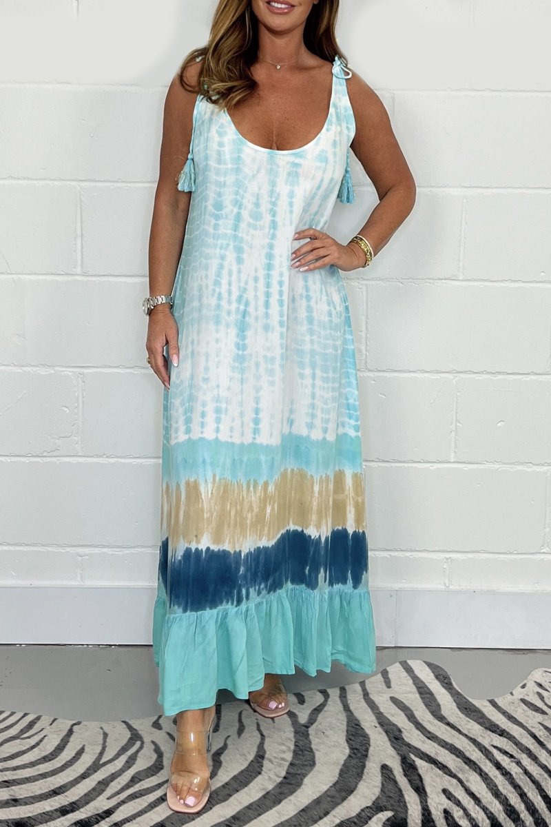 💕Limited Sale 50% OFF💕Tye Dye Maxi Dress👍Handmade