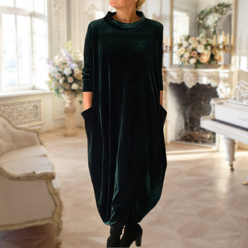 💖Limited Sale 50% OFF💖Round Neck Slimming Long Dress
