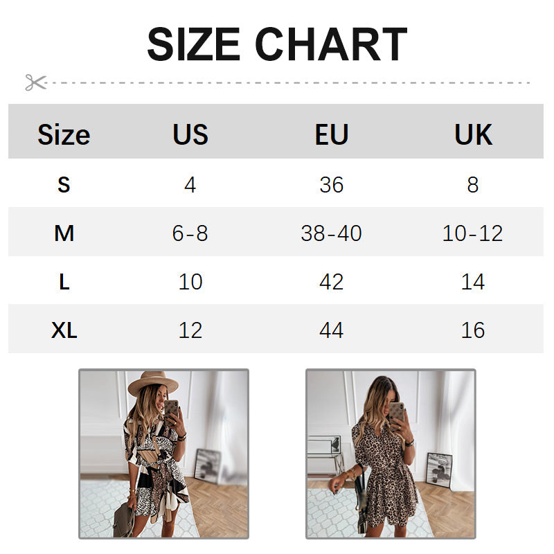 💕Limited Sale 50% OFF💕Animal Printed Short Shirts Dress for Women