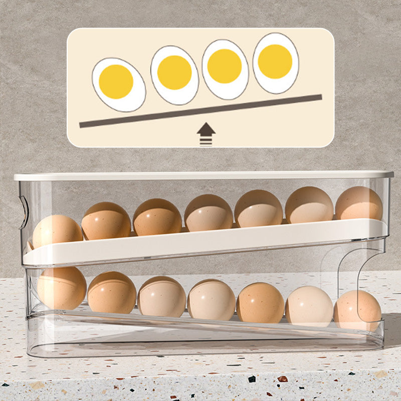 💥50% OFF for a limited time 💥 Double Decker Automatic Rolling Egg Organizer