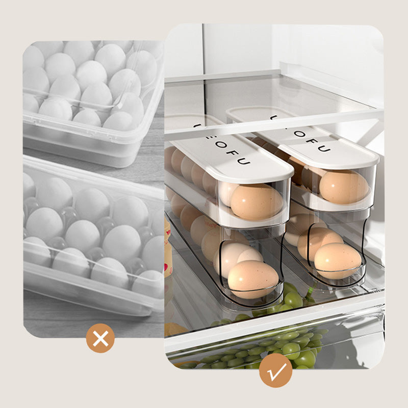 💥50% OFF for a limited time 💥 Double Decker Automatic Rolling Egg Organizer