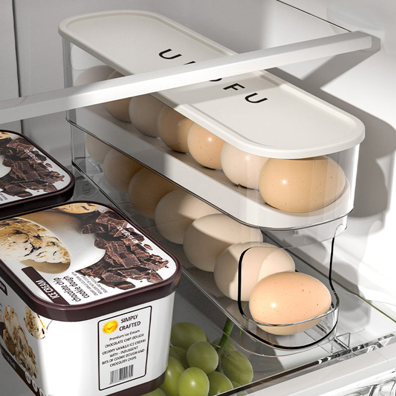 💥50% OFF for a limited time 💥 Double Decker Automatic Rolling Egg Organizer