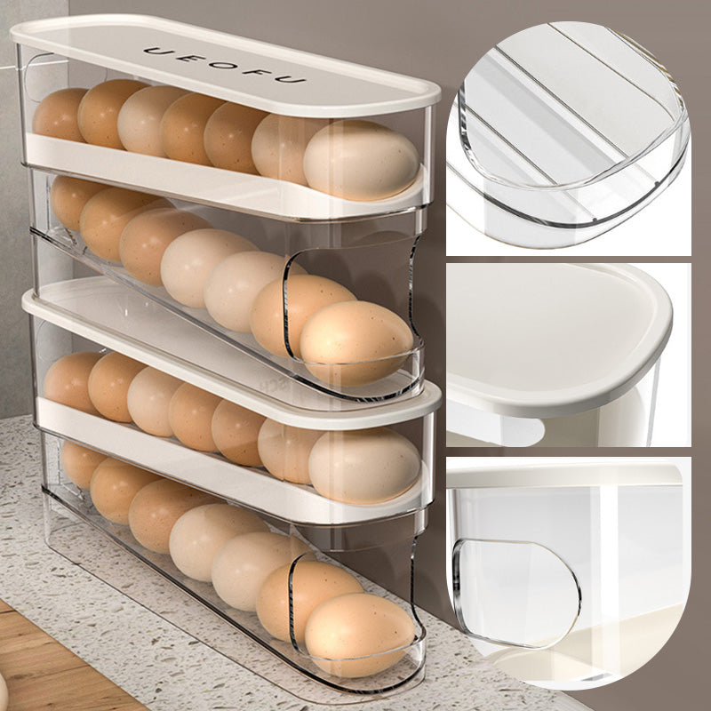 💥50% OFF for a limited time 💥 Double Decker Automatic Rolling Egg Organizer