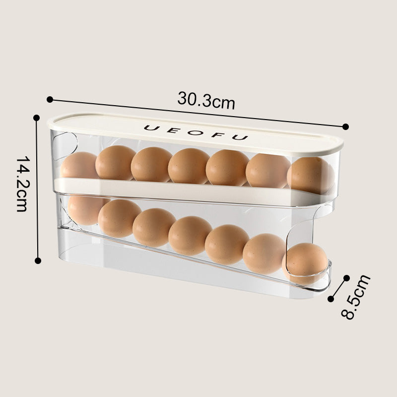 💥50% OFF for a limited time 💥 Double Decker Automatic Rolling Egg Organizer