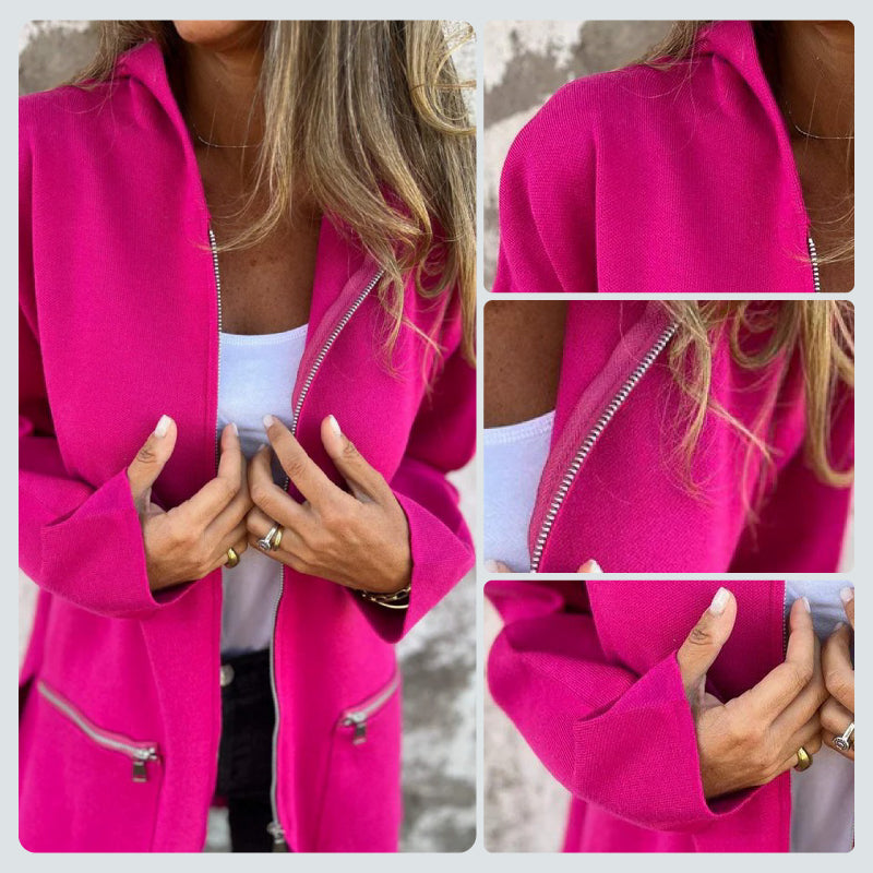 💖Limited Sale 50% OFF💖Casual Fashion Long-Sleeve Zip-Up Hooded Sweatshirt Jacket