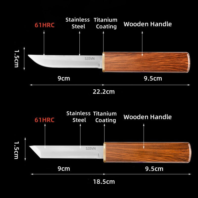 💥HOT SALE💥 2 in 1 Double Knife Set with Wooden Handle