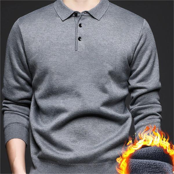 ✨Geschenkauswahl🎁 - Gefütterter und verdickter Winterpullover für Herren mit Revers