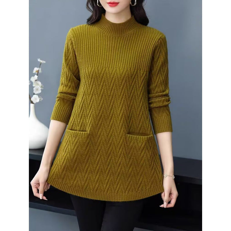 🔥Winter Discount-50% OFF🔥- Women's Mid-Length Half Turtleneck Sweater