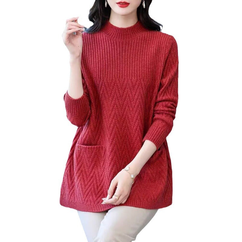 🔥Winter Discount-50% OFF🔥- Women's Mid-Length Half Turtleneck Sweater