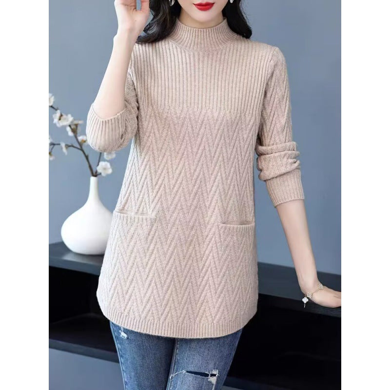 🔥Winter Discount-50% OFF🔥- Women's Mid-Length Half Turtleneck Sweater