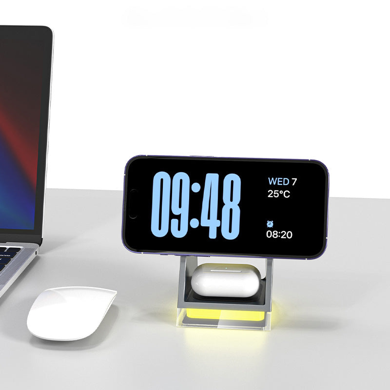 ⚡✨3-in-1 Wireless Magnetic Charging Stand with Night Light✨⚡
