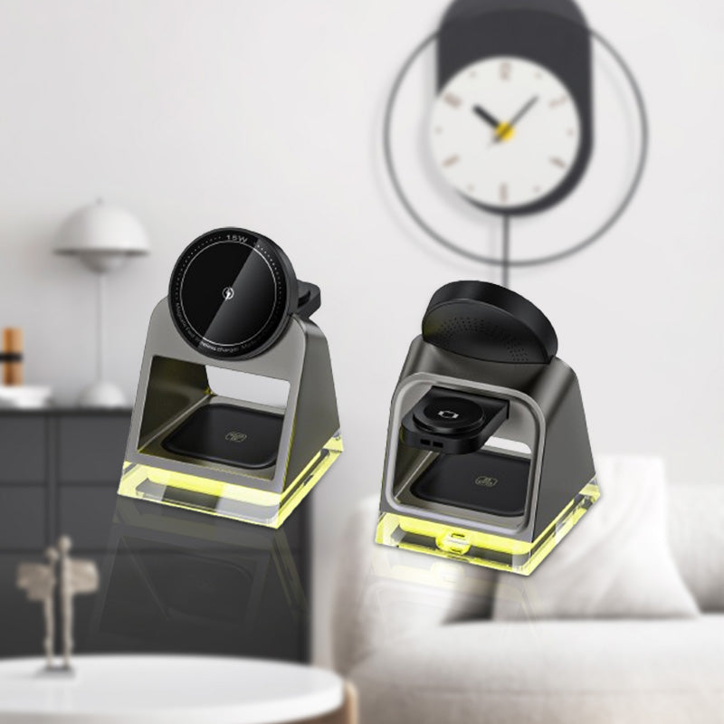 ⚡✨3-in-1 Wireless Magnetic Charging Stand with Night Light✨⚡
