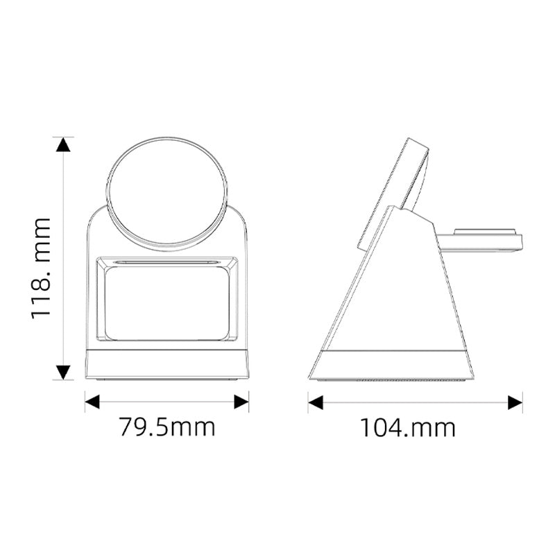 ⚡✨3-in-1 Wireless Magnetic Charging Stand with Night Light✨⚡