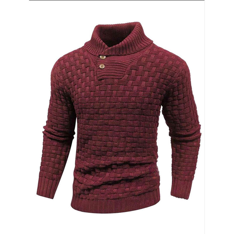 💜🔥Kostenloser Versand💜Herren Pullover mit strukturiertem Stehkragen