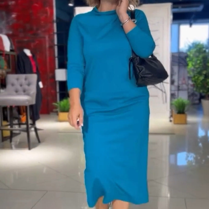 💖Limited Sale 50% OFF💖Women's Mock Neck Dress with Pockets