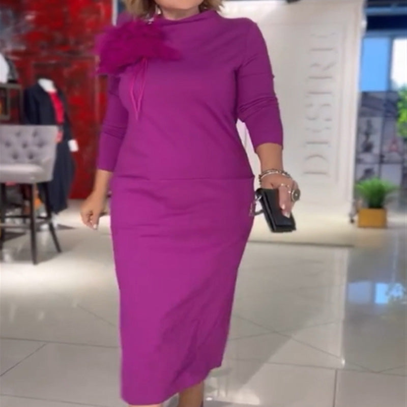 💖Limited Sale 50% OFF💖Women's Mock Neck Dress with Pockets