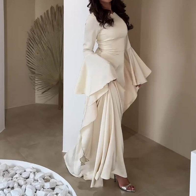 š„2025 New Arrival Pre-SalešElegant Flared Long Sleeve Maxi Dress