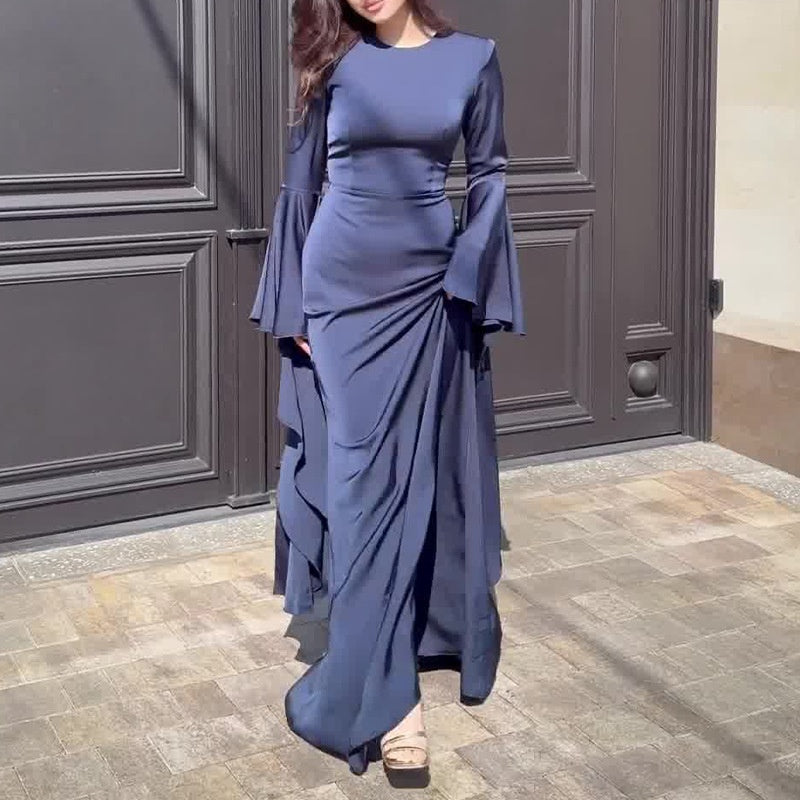 š„2025 New Arrival Pre-SalešElegant Flared Long Sleeve Maxi Dress