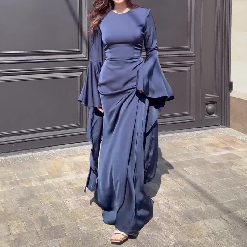 š„2025 New Arrival Pre-SalešElegant Flared Long Sleeve Maxi Dress
