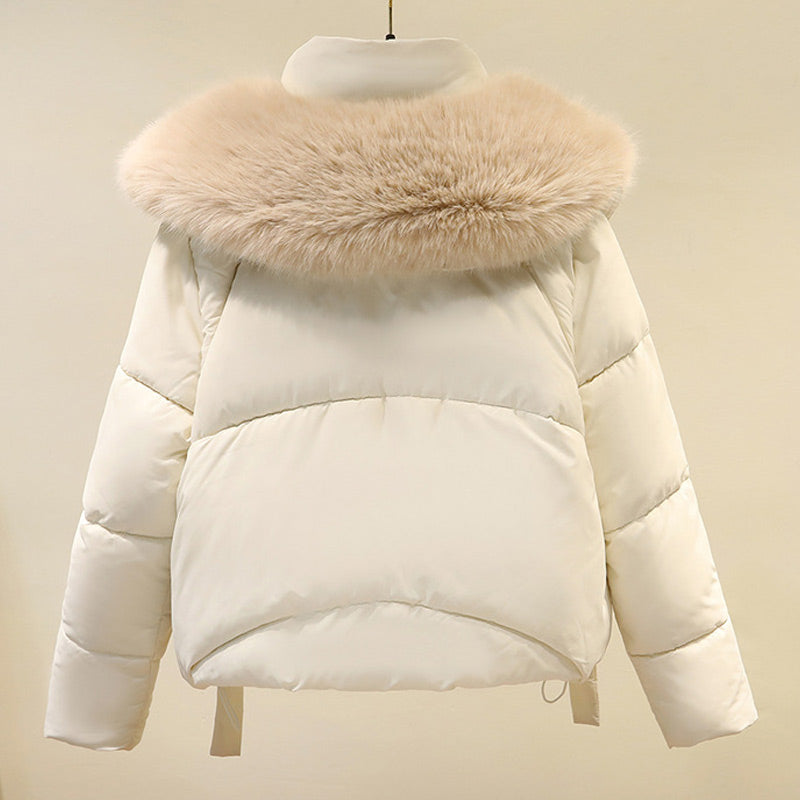 💖Limited Sale 50% OFF💖 Women's Warm Full-Zip Short Jacket with Puffy Collar