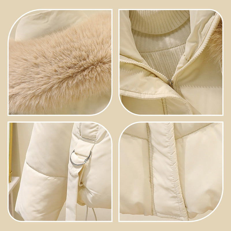 💖Limited Sale 50% OFF💖 Women's Warm Full-Zip Short Jacket with Puffy Collar