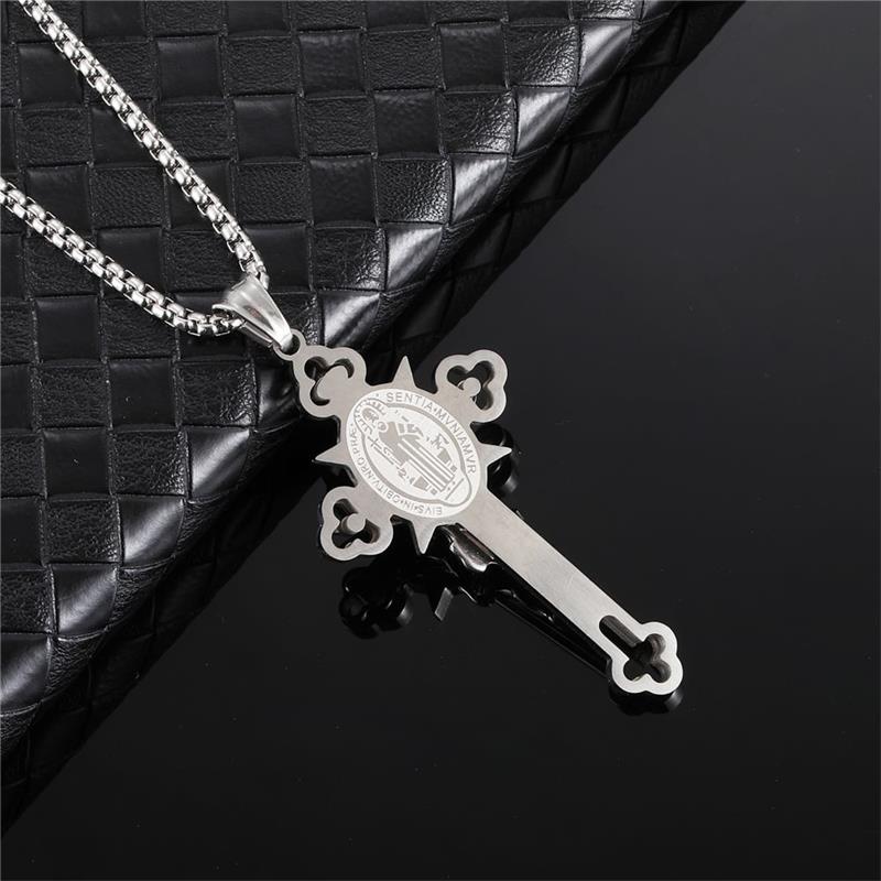 ✝️50% OFF🙏ST.Benedict Protection Cross Power Pendant Necklace