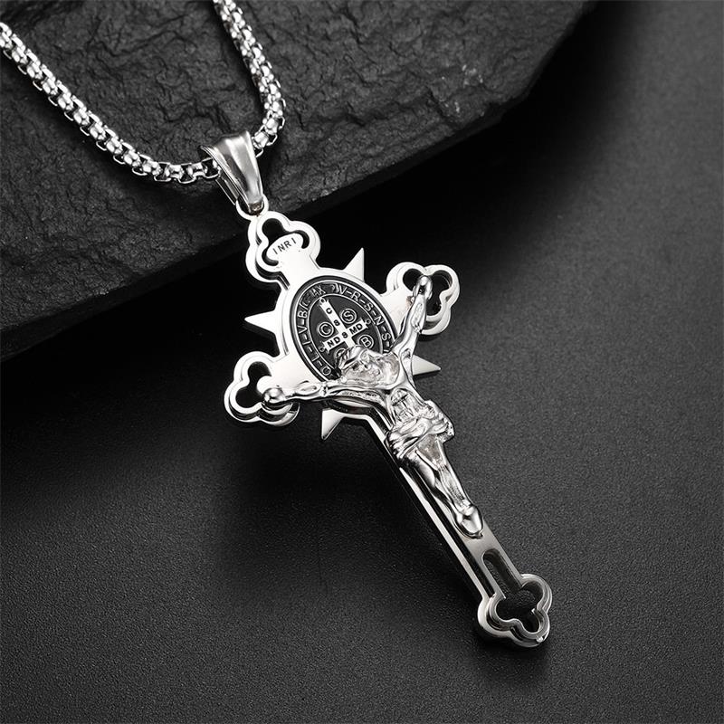 ✝️50% OFF🙏ST.Benedict Protection Cross Power Pendant Necklace