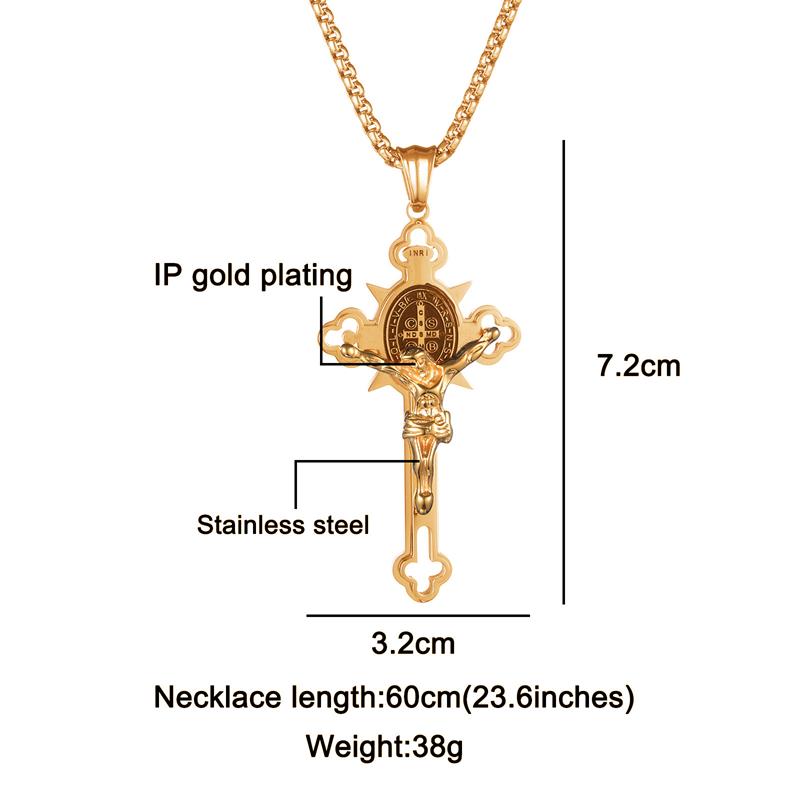 ✝️50% OFF🙏ST.Benedict Protection Cross Power Pendant Necklace