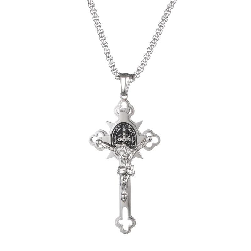 ✝️50% OFF🙏ST.Benedict Protection Cross Power Pendant Necklace