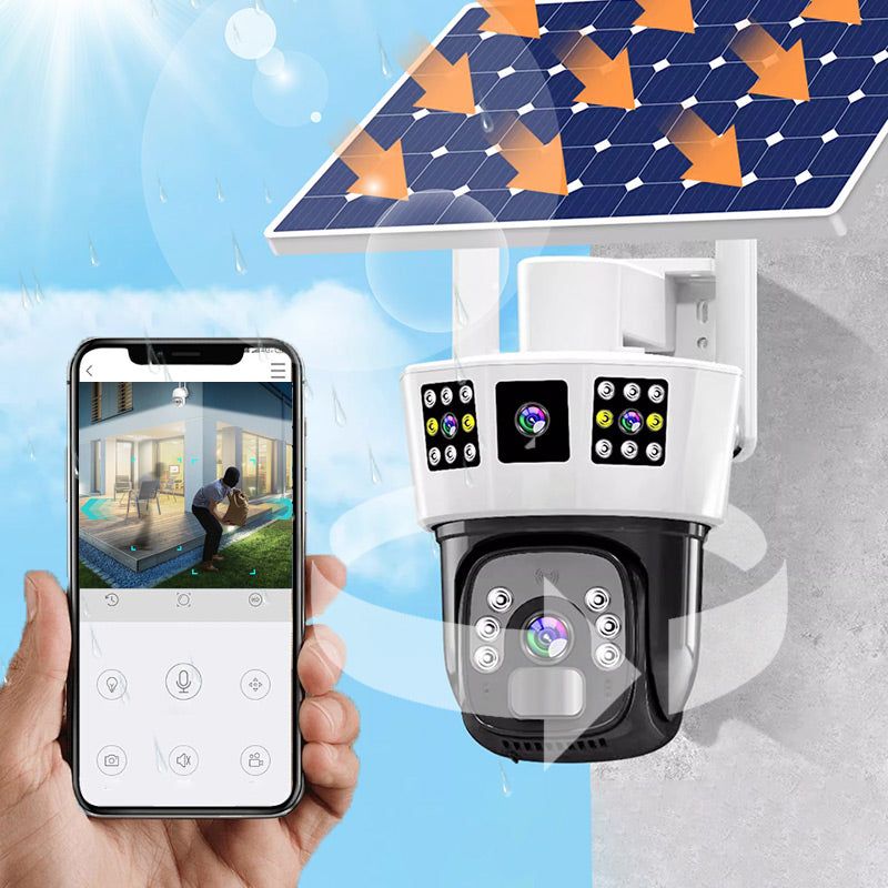 🔥Limited Time 50% Off 🔥360° Smart Solar Surveillance Camera with Three-screen Monitoring【✈️free shipping 】