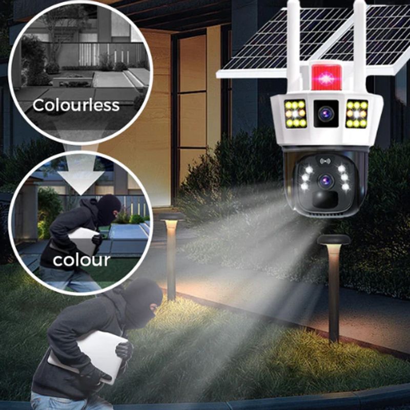 🔥Limited Time 50% Off 🔥360° Smart Solar Surveillance Camera with Three-screen Monitoring【✈️free shipping 】