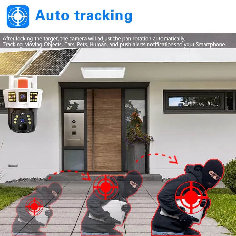 🔥Limited Time 50% Off 🔥360° Smart Solar Surveillance Camera with Three-screen Monitoring【✈️free shipping 】