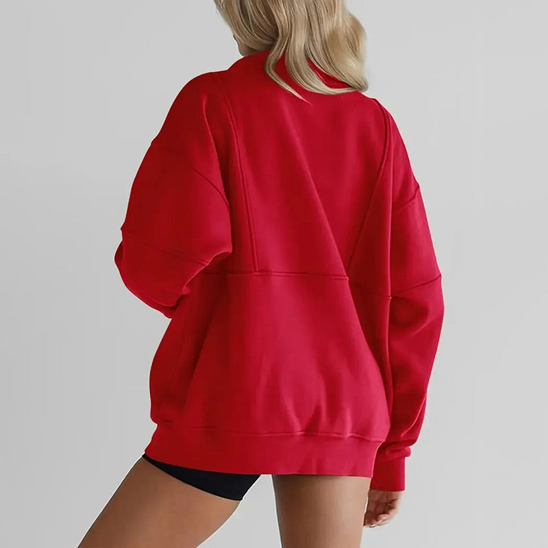 💖Limited Sale 50% OFF💖Women's Casual Lapel Half Zip Tops