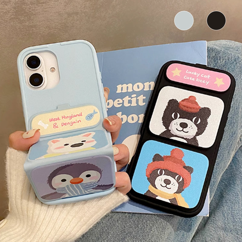 💖Limited Sale 50% OFF💖Cute Shockproof Phone Case with Folding Stand