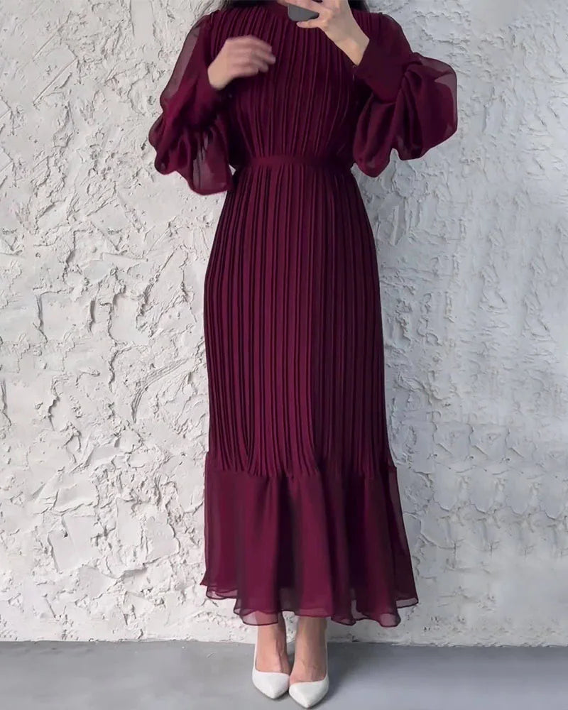 💖Limited Sale 50% OFF💖Sophisticated long pleated dress